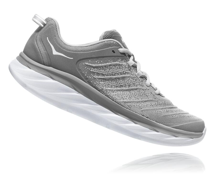 Hoka One One Mens Running Shoes - Akasa - Grey - KLNP19263